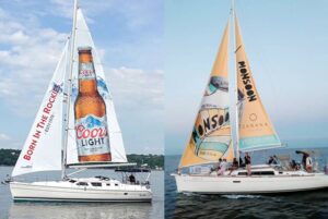 Sailboat ad for Monsoon beverage and Coors Light CANADA TORONTO ext