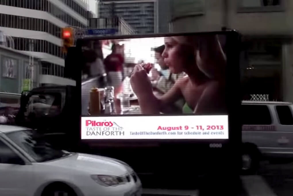 Taste of The Danforth Digital Ad Truck