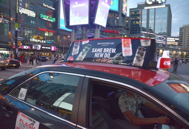 Moosehead Taxi Top advertising Canada